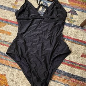 Rip Curl Black One-Piece Swimsuit Open Back